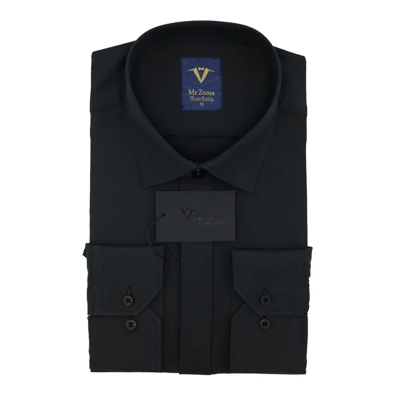 mens-long-sleeve-shirt-0165102-pic-01 پیراهن مردانه آستینبلند مجلسی مشکی مدل 65102
