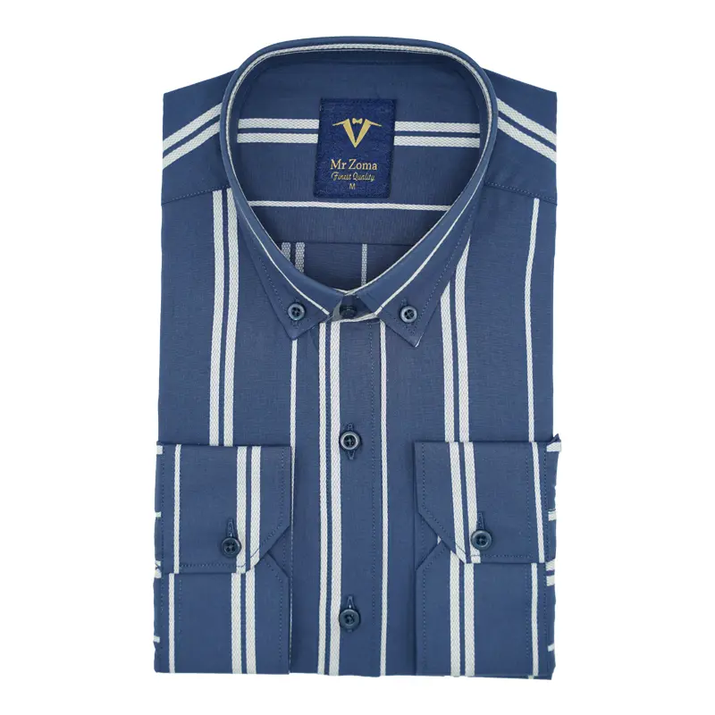 mens-long-sleeve-shirt-0168101-pic-01 پیراهن مردانه آستینبلند راه راه سرمهای مدل 68101
