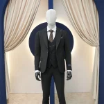 کت‌ و شلوار مردانه بزیاق کش ترک مشکی مدل 4046661